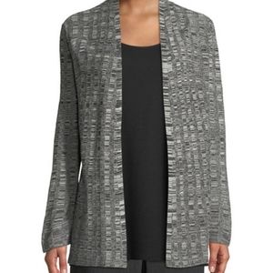 Eileen Fisher Silk and Linen Grey Cardigan